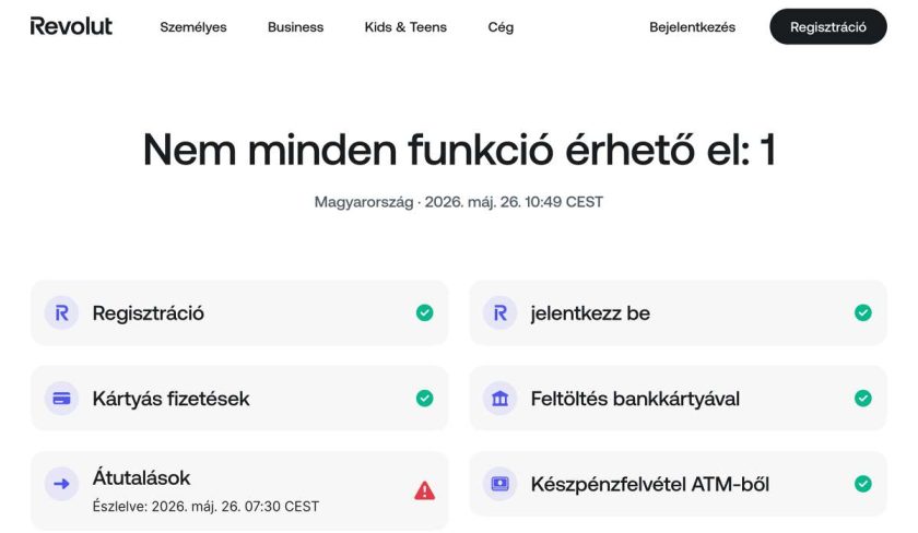 Ismét gond van a Revolutnál az átutalássokal