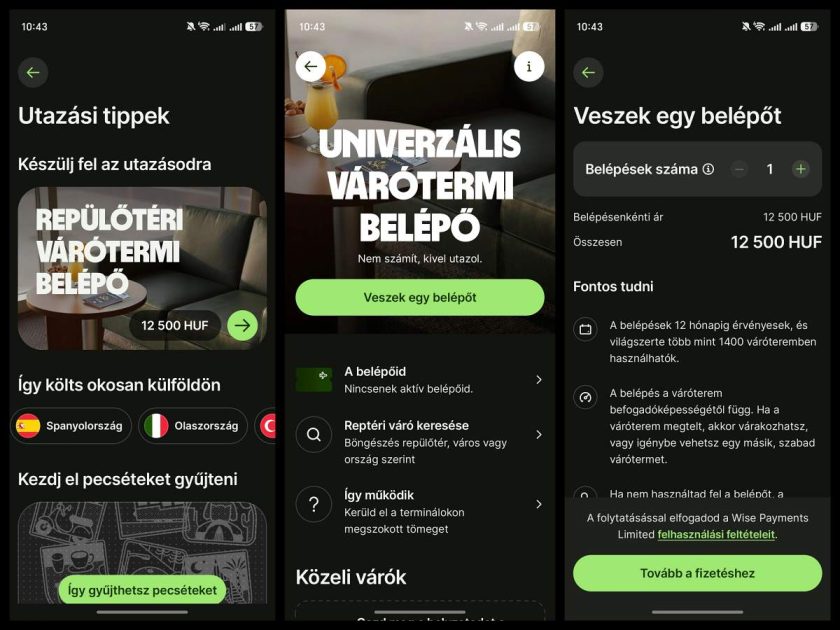 A Wise bevezette a reptéri várótermi belépőket